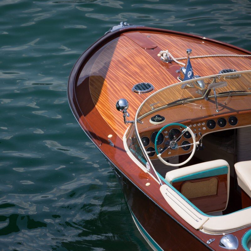 Vintage Riva motorboat, 39 Travel Design